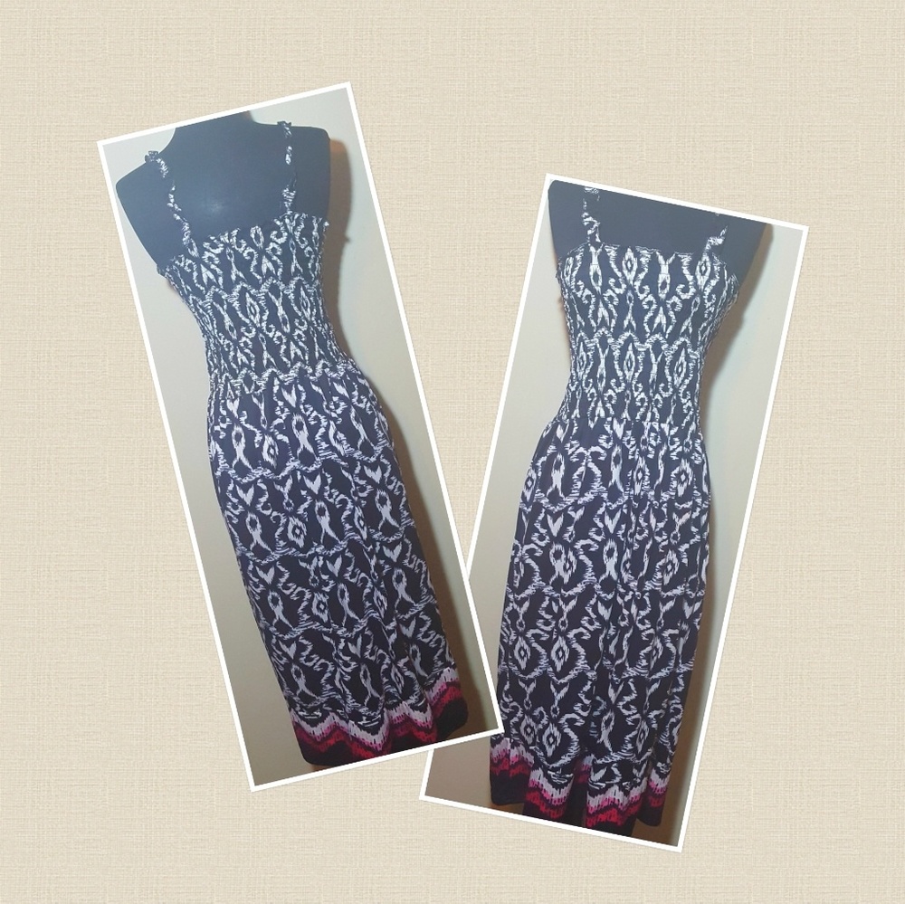 Women's midi Aztec print summer dress